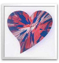 E M Zax &quot;Heart&quot; Original Acrylic Painting On Wood Panel Hand Signed Framed Coa - £1,412.39 GBP