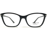 Vogue Eyeglasses Frames VO5378 W44 Black Silver Cat Eye Full Rim 51-17-140 - $37.18
