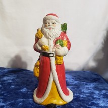 Vintage Ceramic Santa hand painted 6 inch figurine - £7.71 GBP