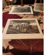 The Night Express / The Start Currier Ives Litho Reprint 12x15&quot; - $19.15 CAD