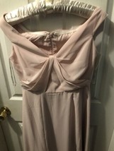 Social Bridesmaids Blush Off-Shoulder Sz 10 L Style 8186RL Great Condition Lined - £9.54 GBP