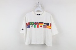 Nike Sportswear Womens XL Spell Out World Flags Cropped Short Sleeve T-Shirt - $39.55