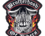 Brotherhood Of Bikers Iron On Sew On Embroidered Patch 3 3/4&quot; x 4&quot; - $7.49