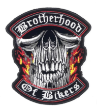 Brotherhood Of Bikers Iron On Sew On Embroidered Patch 3 3/4&quot; x 4&quot; - $7.49