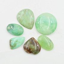 Natural Chrysoprase Gemstone Cabochon, 6 Pieces 179.5 Carats Wholesale Stone - £24.61 GBP