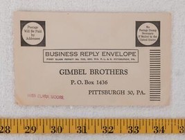 Vintage Gimbel Brothers Department Store Pittsburgh Envelope jds - $26.51