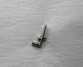 Vtg Freemason Masonic Polo or Field Hockey 14K White Gold Lapel Pin Scre... - $39.55