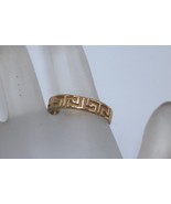 Vintage 18K Yellow Gold 4mm Greek Key Design Band Ring Size (8.5) 3.1 Grams - $349.67 CAD