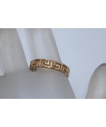 Vintage 18K Yellow Gold 4mm Greek Key Design Band Ring Size (8.5) 3.1 Grams - £201.99 GBP