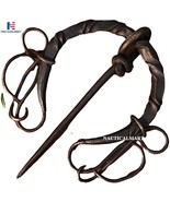 Viking Cloak Pin, Norse Fibula Penannular Brooch, Medieval Apron Buckle Clasp Cl - $20.00