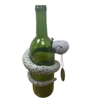 Midwest-CBK Halloween Silver Snake Wine Collar  Gift Wine Bottle  - £9.67 GBP