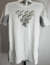 T-shirt Heat Gear Under Armour Youth M White And Grey With Tags - $193.99