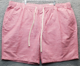 St. John&#39;s Bay Bermuda Shorts Mens Size 4XL Pink Cotton Straight Fit Drawstring - £18.94 GBP