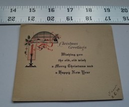 Home Treasure Trading Card Christmas Greetings Candlestick In Window Ant... - $9.49