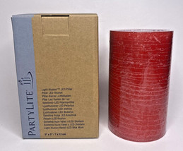 PartyLite Light Illusions Outdoor LED Candle Red 3&quot;x5&quot; P26D/LDR520 - £20.02 GBP
