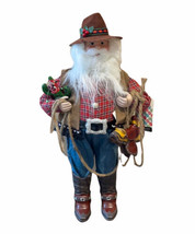 Rodeo Santa Claus Country Tabletop Christmas Decor Western Holiday - £51.91 GBP