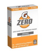 5 BOXES Gatorade G Zero Powder *03/2025*Packets Orange 20oz 10ct - $21.99