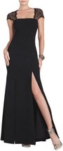New AUTH Bcbg Maxazria Black Julia Fitted Gown/ Dress with Lace Back $398 - £59.95 GBP