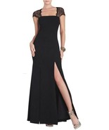 New AUTH Bcbg Maxazria Black Julia Fitted Gown/ Dress with Lace Back $398 - £58.84 GBP