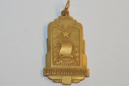 Vintage School Salutatorian Pendant Gold Tone 30mm Long - £23.69 GBP