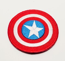 Captain America Shield Logo Embroidered Iron On Patch - $1.88
