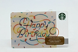 Starbucks Coffee 2014 Gift Card Confetti Happy Birthday Colorful Zero Ba... - $10.84