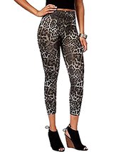 First Looks Women&#39;s Ikat Cheetah Seamless Skimmer Leggings (M/L) - £9.30 GBP