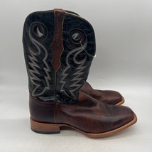 Cody James Mens Brown Leather Square Toe Pull On Western Boots Size 13 D - £58.17 GBP