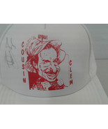   Gordie Tapp Cousin Clem Vintage 80s Signed Foam Backed White Ball Cap - £10.89 GBP