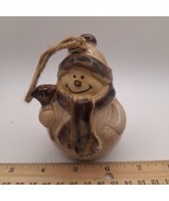Christmas Glazed Ceramic Snowman Ornament Decor - $168.14 MXN