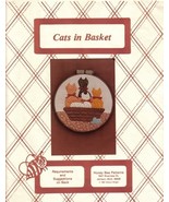 Quilted Applique Cats in Basket Pattern 1981 by Sharon Wright Honey Bee ... - €4,31 EUR