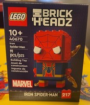 LEGO Brickheadz Marvel Iron Spider-man 40670 NEW SEALED 91 pcs - £15.73 GBP