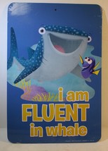 Finding Dory Nemo Disney&#39;s  Pixar I am Fluent In Whale Art Wall Decor Sign NEW - £3.67 GBP