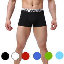 Men&#39;s Cotton Boxer Briefs with Silver Waistband and Turtle Shell Design Male Und - £5.51 GBP