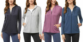 32 Degrees Ladies&#39; Lightweight Full Zip Hoody with UPF 40+ Jacket,1 Pack... - $14.99