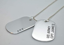 VRWUSA Mens Personalized Dog Tag Necklace -DAD- Fathers Day - Boyfriend - Stampe - $19.59