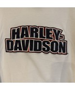 Harley Davidson LS T-Shirt 2XL White Las Vegas Nevada Striped Sleeve Emb... - $23.03