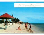Beach View Temperature today in Key West Florida FL UNP Chrome Postcard S12 - $4.90