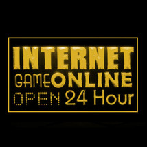 130053B Internet Game Online 24 Hours Hot Software System Elegant LED Light Sign - $21.99