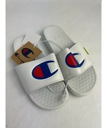 Champion Mens Flip Flops Super Slide Color White Size 6 US Model CPS10247M - $32.66