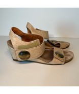 Taos Carousel 3209 Tan Leather Wedge Ankle Strap Sandal Size EU 39 US 8 ... - $497.12 MXN