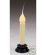 5" Ivory & Green Drip Style Country Candle Lamp silicone flicker bulb Any room - $7.99