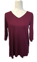 J. Jill Blouse Claret Wine Color Tunic Women Top Shirt Sz. XS Oversize Versatile - £18.67 GBP