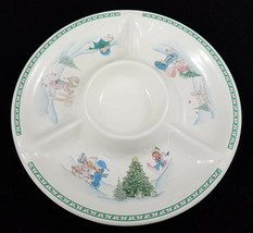 Vintage 1997 Precious Moments Enesco Christmas Platter Tray Chips Dip Ve... - $39.50