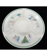 Vintage 1997 Precious Moments Enesco Christmas Platter Tray Chips Dip Ve... - £31.76 GBP