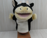 Lakeshore learning Cow Hand Puppet Plush black white  w/ ehebrows - $10.39