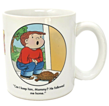 Family Circus Mug 1983 Bill Keane Comics &quot;Pet Love&quot; Can We Keep Him, Mommy? - £9.95 GBP