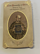 Saint Bernardine of Siena&quot;  Respiratory Ailments &quot;Prayer Folder + Medal,... - £4.74 GBP