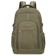 Laptop Canvas Backpack Men&#39;s Travel School Shoulder Bags Multifunction Rucksack  - £55.91 GBP
