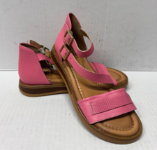 MIZ MOOZ WOMEN&#39;S  DOUBLE BUCKLE SANDALS   PINK 37EU / 7US  # A-03 - $89.05